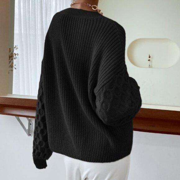 BLACK Knit Sweater top - Picture 4 of 6